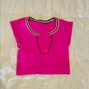 Urban Outfitters Pink Short Sleeve Tee Sporty Trim